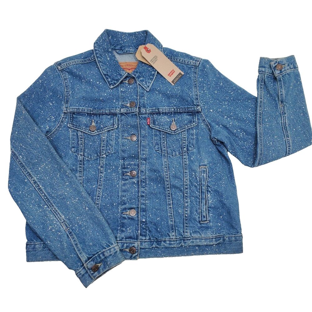 Levi's Premium Original Trucker Jacket Galactic Wash Women's Size Large NWT